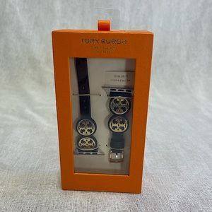 Tory Burch Miller Black Leather Apple Watch Band